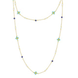 Versatile Wrap-Around Necklace - Yellow Silver