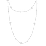 Versatile Météorites Wrap-Around Necklace with Pearls - Silver