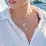 APM Monaco Flamenco Pendant Necklace in white silver