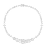 Cutout Stars Choker - White Silver