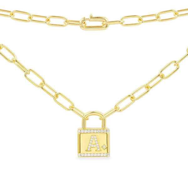 Alphabet Lock Necklace