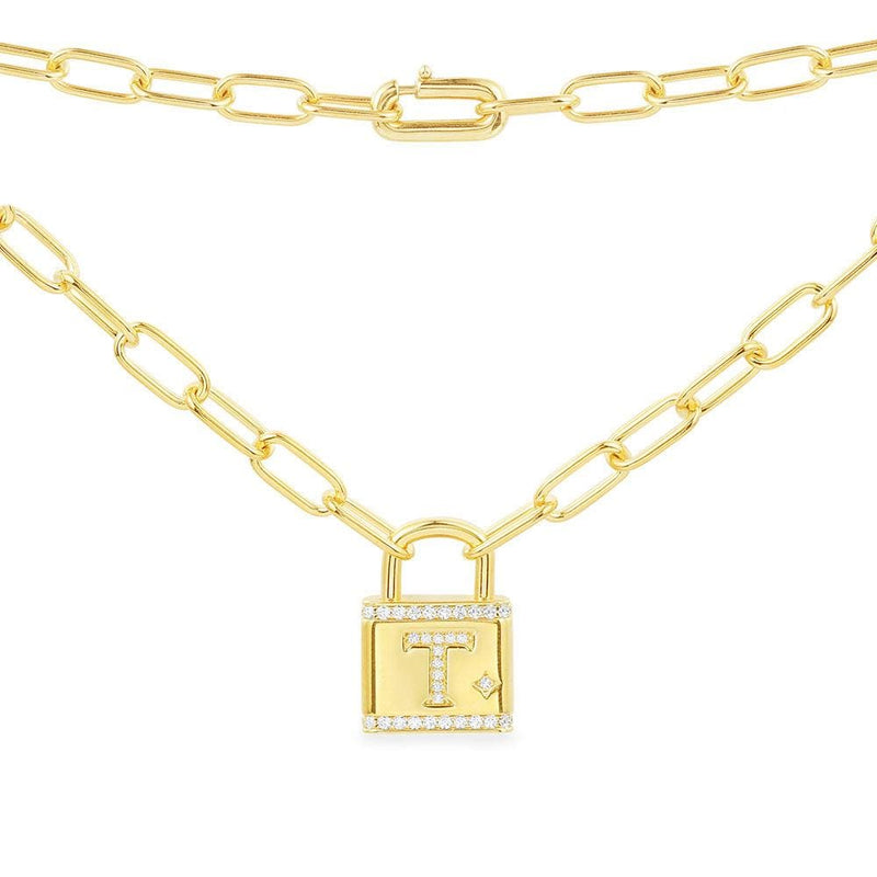 Alphabet Lock Necklace