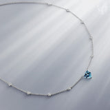 Blue Heart Adjustable Necklace