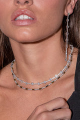 APM Monaco Pavé Necklace - silver