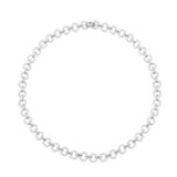 Pavé Round Chain Necklace - silver