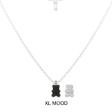 XL Mood Yummy Bear (CLIPPABLE) Adjustable Necklace with Pearls