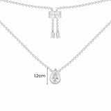 Drop Adjustable Necklace - silver