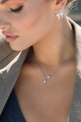 APM Monaco Double Météorites Necklace in silver