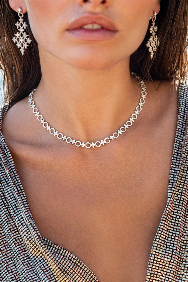 APM Monaco Météorites & Circles Choker in Silver