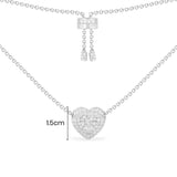 Pavé Heart Adjustable Necklace