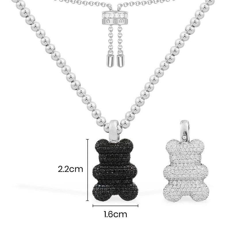 Mood Yummy Bear (Clippable) Adjustable Necklace with Beads