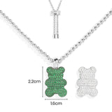 Mint Yummy Bear (Clippable) Adjustable Necklace