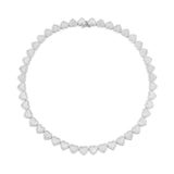 White Nacre Heart Choker