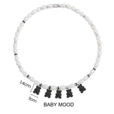 Statement Baby Mood Yummy Bear Choker with Pearls