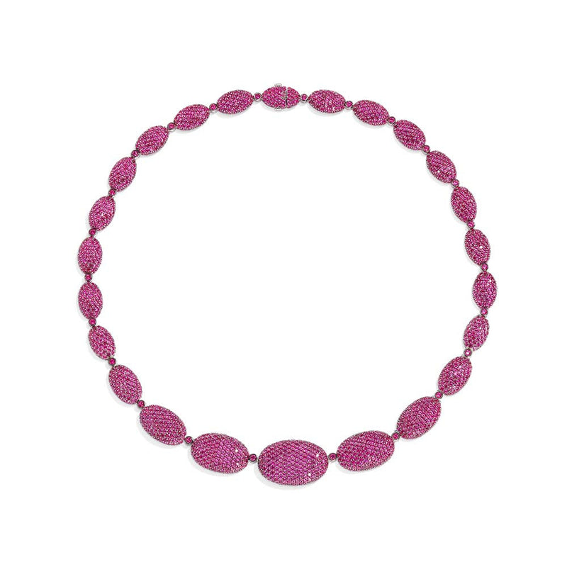 Fuchsia Oval Choker