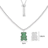 Baby Mint Yummy Bear Adjustable Necklace