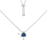 Blue Pavé Triangle Adjustable Necklace