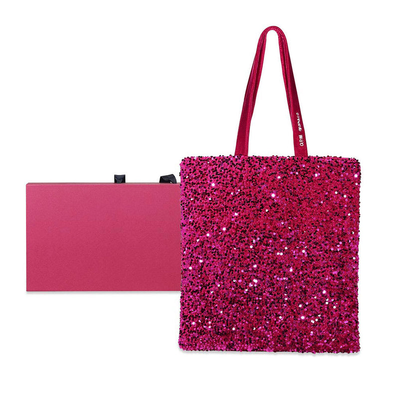 Fuchsia Sequins Tote Bag