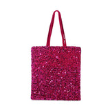 Fuchsia Sequins Tote Bag