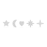 Celestial Stud Earrings - Silver