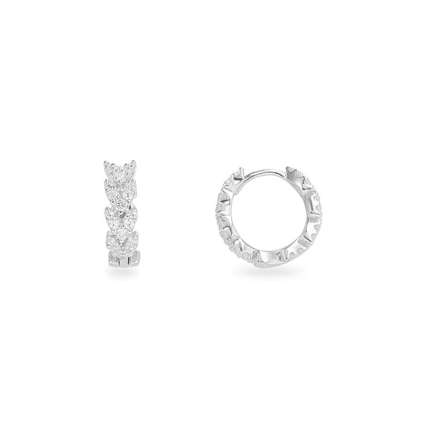 Small Couture hoop earrings - Silver