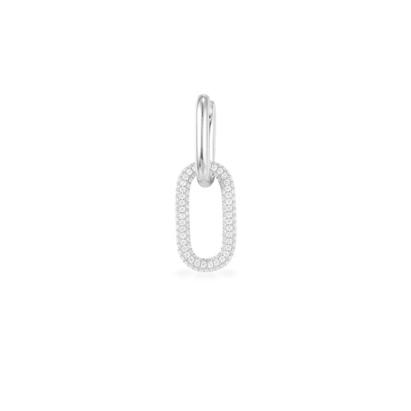 Single Small Chain Link Earring - Silver