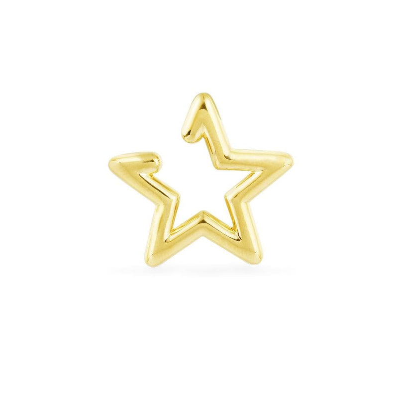 Single Star Ear Cuff - Yellow Silver