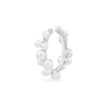 Single Pearl Ear Cuff -  Silver