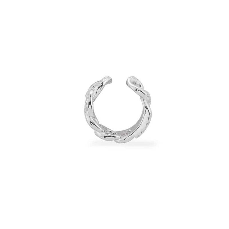 Single Chain Ear Cuff - silver