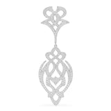 Single Arabesque Drop Earring - silver