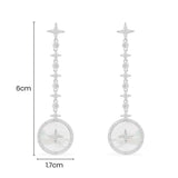 Pearl Drop Earrings - White Silver