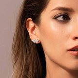 APM Monaco Festival Stud Earrings in white silver