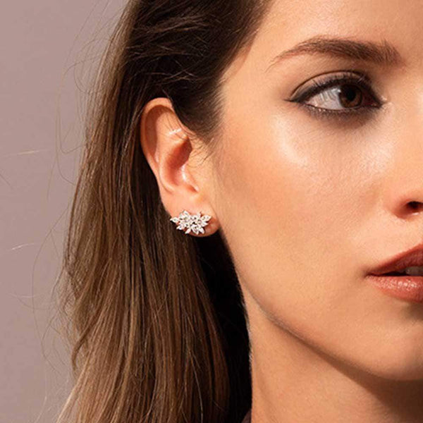 APM Monaco Festival Stud Earrings in white silver