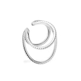 Triple Hoop Ear cuffs - silver