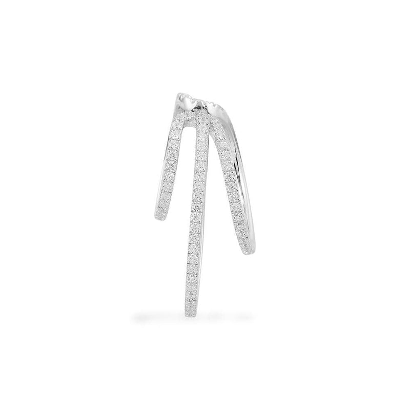 Triple Hoop Ear cuffs - silver