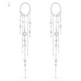 Statement Pearl Drop Earrings - Silver