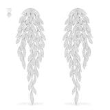 Leaf Cascade Earrings - silver