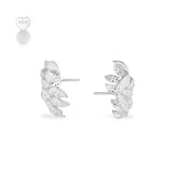 Wrap Leaf Earrings - silver