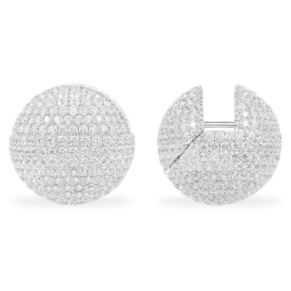 Disco Ball Earrings - silver