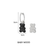 Single Baby Mood Yummy Bear (CLIPPABLE) Hoop Earring