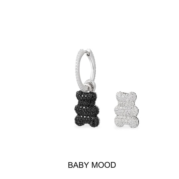 Single Baby Mood Yummy Bear (CLIPPABLE) Hoop Earring