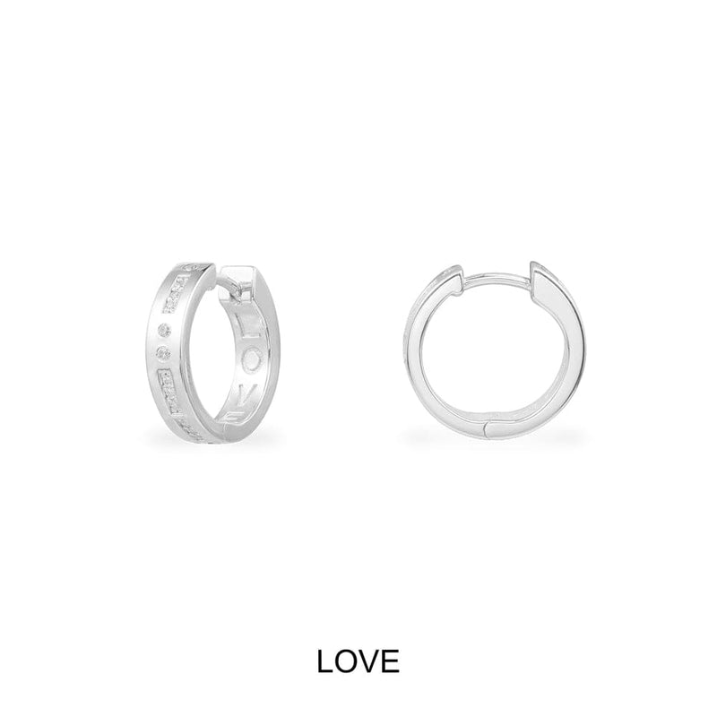 LOVE Morse Code Hoop Earrings