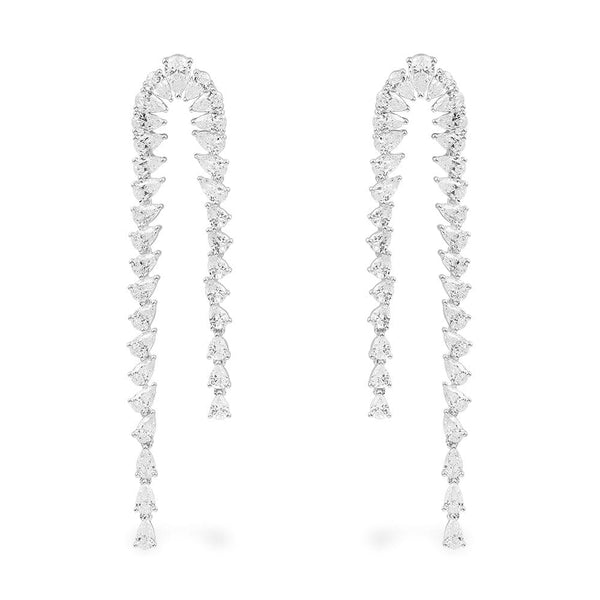 Cascade Drop Earrings - silver