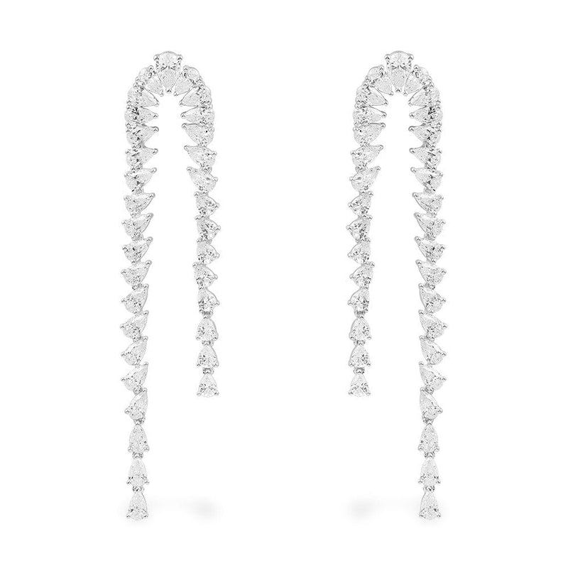 Cascade Drop Earrings - silver