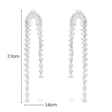 Cascade Drop Earrings - silver