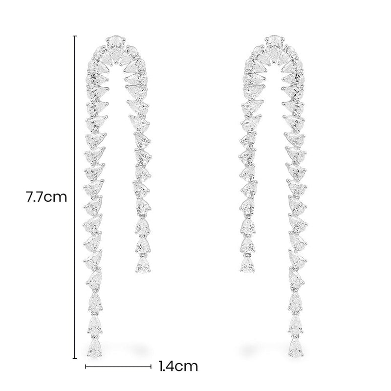 Cascade Drop Earrings - silver