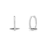 Small Hoop & Spike Earrings - silver