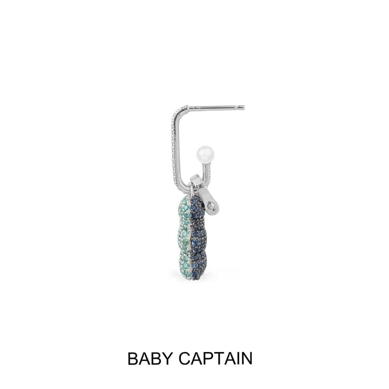 Single Baby Captain Yummy Bear (CLIPPABLE) Earring