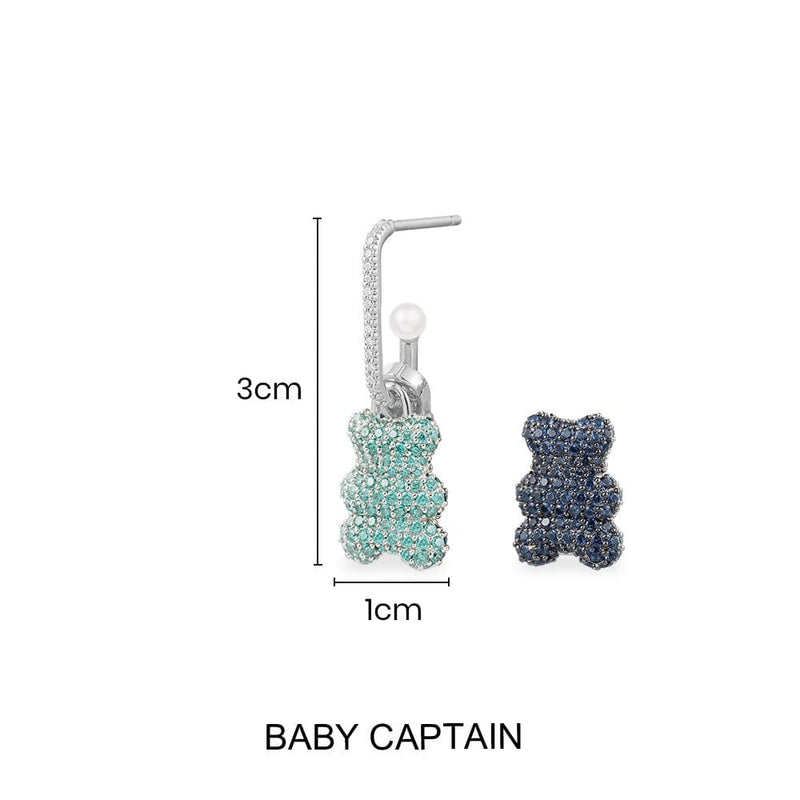 Single Baby Captain Yummy Bear (CLIPPABLE) Earring