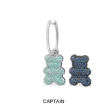 Single Captain Yummy Bear (CLIPPABLE) Hoop Earring